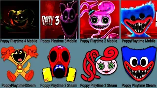 Poppy Playtime Chapter4, 3, 2,1 Mobile & Steam Pc Full Ending | PoppyPlaytimeMobile VS PC Comparison