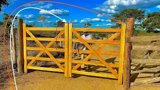 Instalando Porteira Para Sítio e Fazenda na Prática/Aventura/Installing the Gate on the Farm