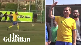 'World's oldest professional footballer', 75, scores on debut