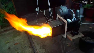 Homemade pellet burner