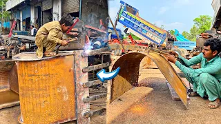 How Excavator BUCKET are made || manufacturing process of excavator Bucket from old sheet of ship
