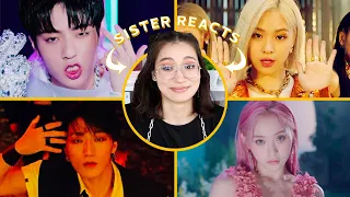 MY SISTER REACTS TO TREASURE, ITZY, ATEEZ AND DREAMCATCHER: EP 3