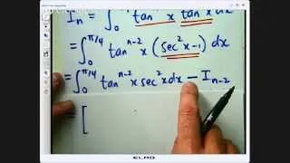 Reduction formula for integrals