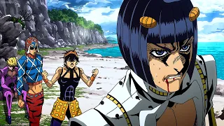 ジョジョ-Bucciarati is helpless and can't do anything about Abbacchio's death