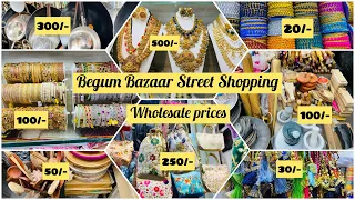 Begum Bazaar Street shopping for wholesale prices in budget