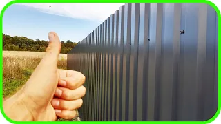 CRAFTY FENCES - INSTALLATION SHEET - REVIEW! A fence made of profiled sheet!