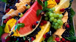 Fruit Platter PARTY FAVORITE in 10 MINUTES! Фруктовая нарезка за 10 минут!