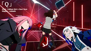 [4K]【Beat Saber】Calliope Mori x Gawr Gura x DECO*27『Q』/ Expert