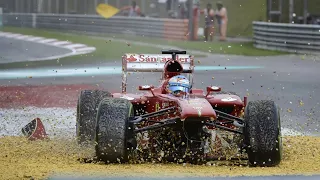 F1 Onboard Rain Crashes #3