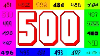 Numbers 1 - 500 in Colourful Fonts! ( 1000 / 2)