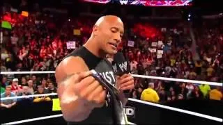 Dwayne The Rock Johnson wins the WWE Championship at Royal Rumble 2013