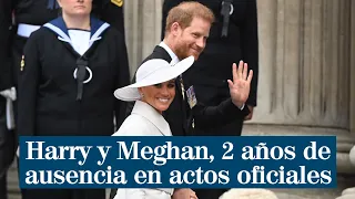 Harry y Meghan acuden a un acto oficial con la familia real tras 2 años de ausencia