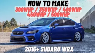How to Make "X" Horsepower in a 2015+ Subaru WRX