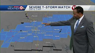 Severe T-storm watch continues for KC metro into early Friday