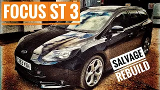 Ford Focus st3 police car st 3 salvage rebuild part 1