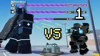 1 Mecha Base Vs EVERY BOSS - Tower Defense Simulator