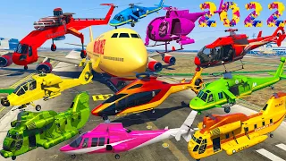 GTA V: 2022 New Year's Day Every Colored Helicopters Best Extreme Longer Crash and Fail Compilation