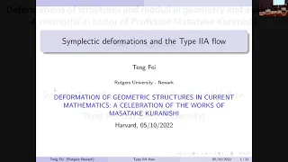 Teng Fei  | Symplectic deformations and the Type IIA flow