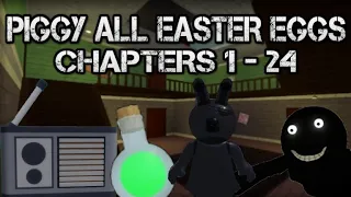 PIGGY ALL EASTER EGGS (Chapters 1 - 24 + Character Focus Chapters)