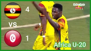 Africa U-20: Uganda vs Tunisia 4 - 1, Semi Final. Goals and Highlights.