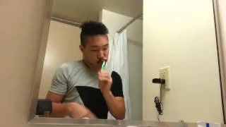 Guy Brushing Teeth - 8-28-2014