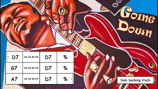Going Down (Freddie King) - Solo Backing Track (Blues in D)