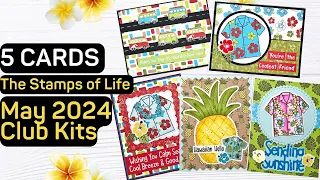 Tropical Vibes Cards with The Stamps of Life May 2024 Club Kits