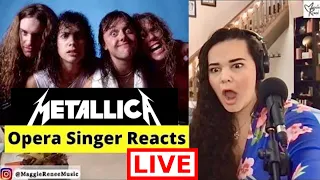 Metallica "Master of Puppets (LIVE)" "Enter Sandman" | Opera Singer REACTS LIVE! 🤘