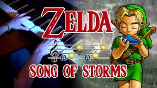 The Legend of Zelda - Song Of Storms ⛈️ Piano Cover | + Sheet Music