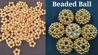 Beaded Ball/ How to make a big bead out of small beeds#handmade big beaded ball #diy