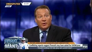 UNDISPUTED | Eric Mangini REACT to Dak Prescott contract with Cowboys: $40M is enough?