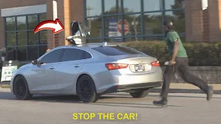 Leaving a Baby on Top Of Car Prank!
