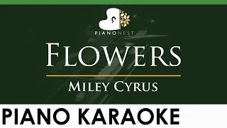 Miley Cyrus - Flowers - LOWER Key (Piano Karaoke Instrumental)