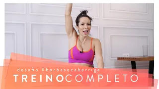 Treino COMPLETO para o Desafio #BORBASECABARRIGA em CASA! - Carol Borba