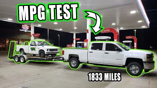 Chevy 2500HD Extreme MPG Towing Test With 6.0L Gas Engine!