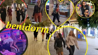 benidorm town centre / benidorm old town / old town nightlife / girls enjoy in benidorm/ weather