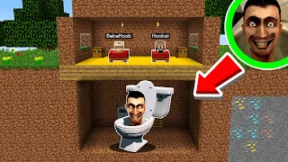 SKIBIDI TOILET APARECE DEBAJO de MI CAMA en MINECRAFT😨😱 BEBE NOOB SKIBIDI TOILET