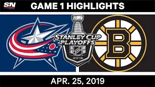 NHL Highlights | Bruins vs. Blue Jackets, Game 1 - April 25, 2019