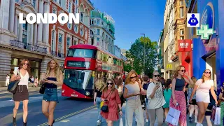 London Summer Walk 🇬🇧 Mayfair, OXFORD Street to TCR | Central London Walking Tour  [4K HDR]