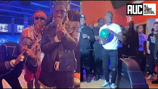 Young Thug Bobby Shmurda Rent Out Bowling Alley In NY For Their Rapper Friends Gunna Jim Jones Maino