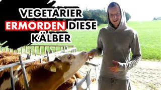 KÄLBERRAUB beim "Bauern nebenan" |  Milch ist TIERMORD |  Militante Veganer besuchen Bauernhof