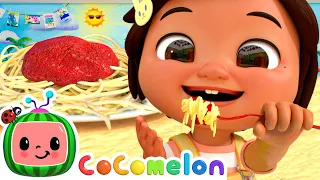 Food and Snacks with Nina! 🍝| Healthy Fruits & Vegetables | Cocomelon Nursery Rhymes & Kids Songs