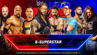 WWE 2K24 - 8 Man Superstar Match | Main Event | Gameplay