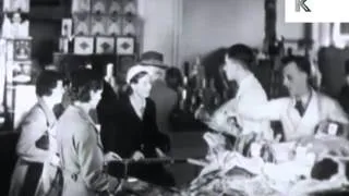 1930s Bradford Department Store, Shopping, UK, Rare Archive Footage