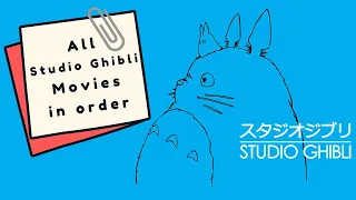 All Studio Ghibli Movies in Chronological Order
