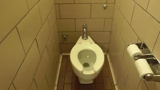 [412] Early 1980's park restroom reshoot with American Standard toilets
