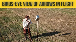 A unique birds eye view of arrows in flight