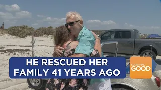 Woman reunited with rescuer after 41 years