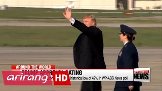 Trump's approval rating at historical low of 42%