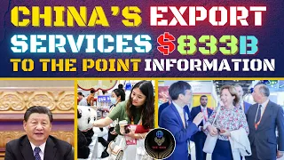 China's Export Services about $833.5 billion due to China's increased emphasis on #chinaeconomy